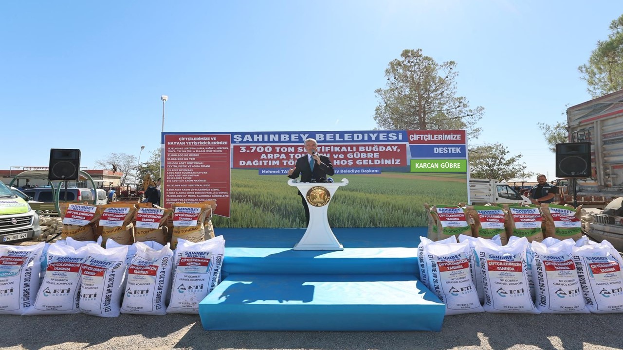 KARCAN GÜBRE’DEN ŞAHİNBEY BELEDİYESİ’NİN ÇİFTÇİLERE GÜBRE HİBESİNE GÜÇLÜ DESTEK